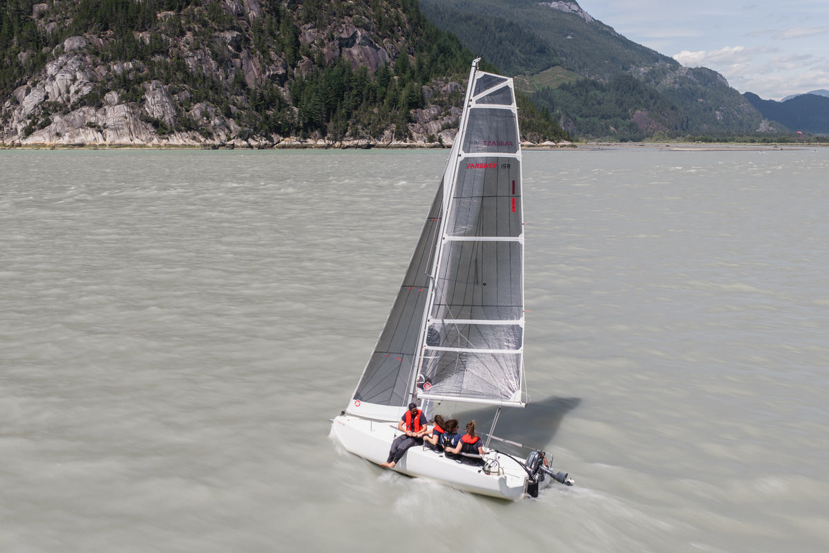Sailing on the water near Squamish
